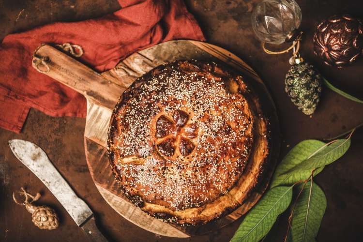 vasilopita is a popular new year's good luck food