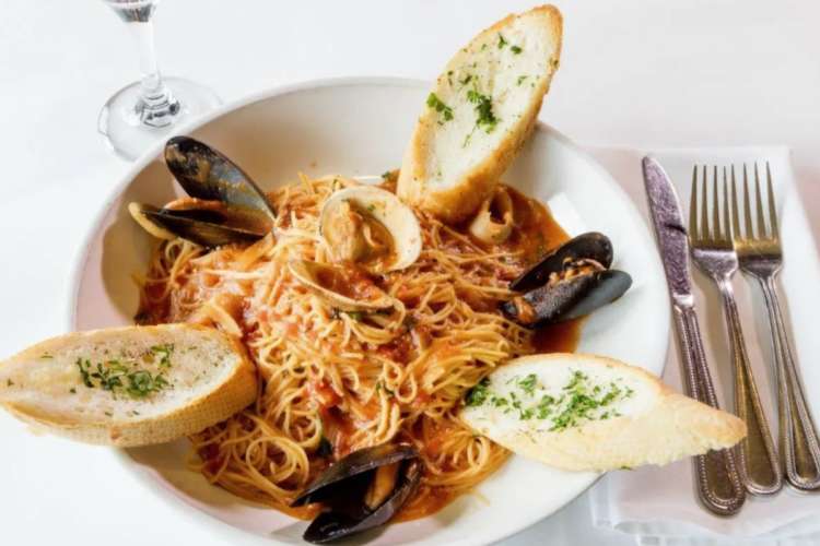 seafood linguine from calo ristorante