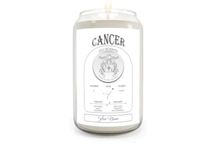 A personalized candle is a thoughtful 40th birthday gift idea.