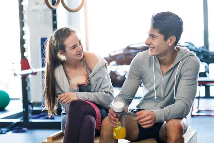 a young couple after a Crossfit workout