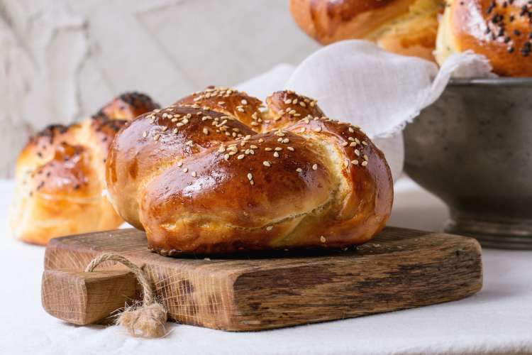 fresh challah bread