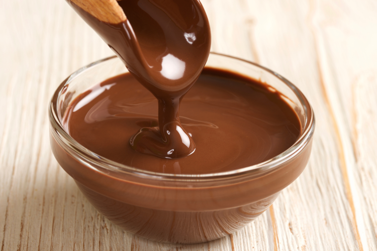 melted chocolate in a bowl