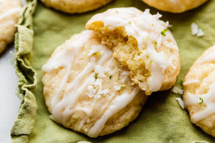 glazed coconut lime cookies is a great summer dessert for a crowd