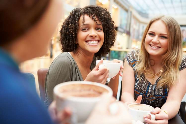 girlfriends enjoying a coffee date