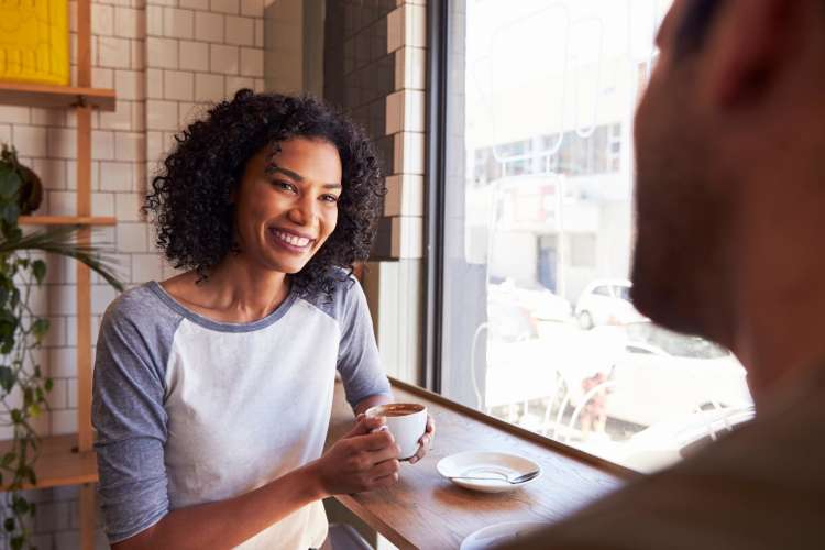 couple enjoying a coffee date