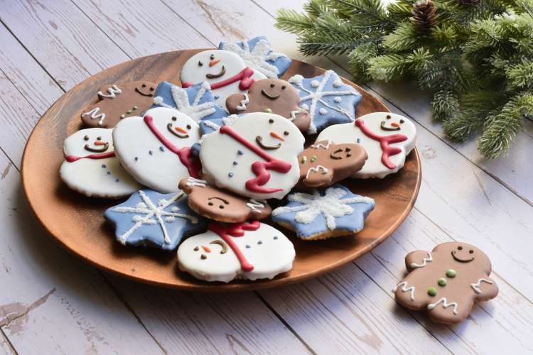 holiday cookies on a plate