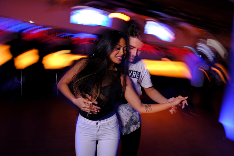 couple dancing in a nightclub