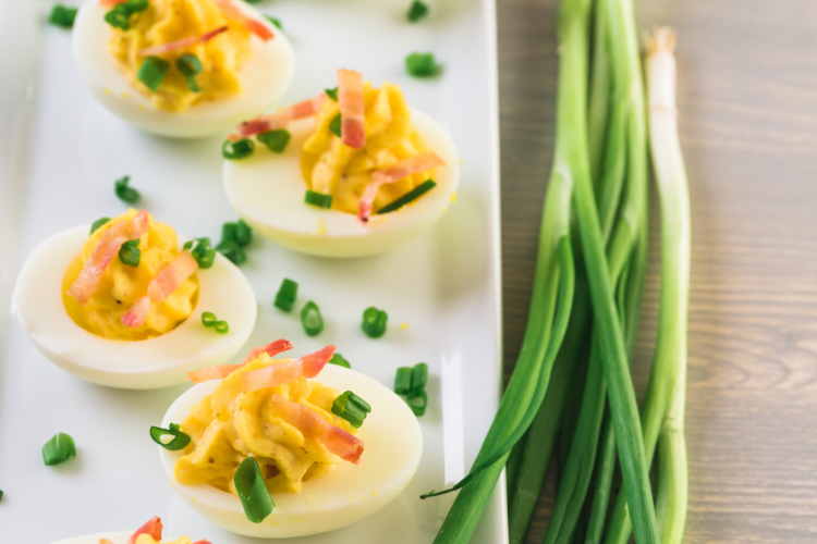 deviled eggs are a fun appetizer at easter parties