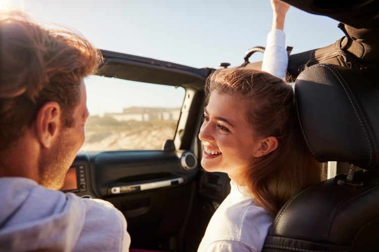 Couple going for a summer drive