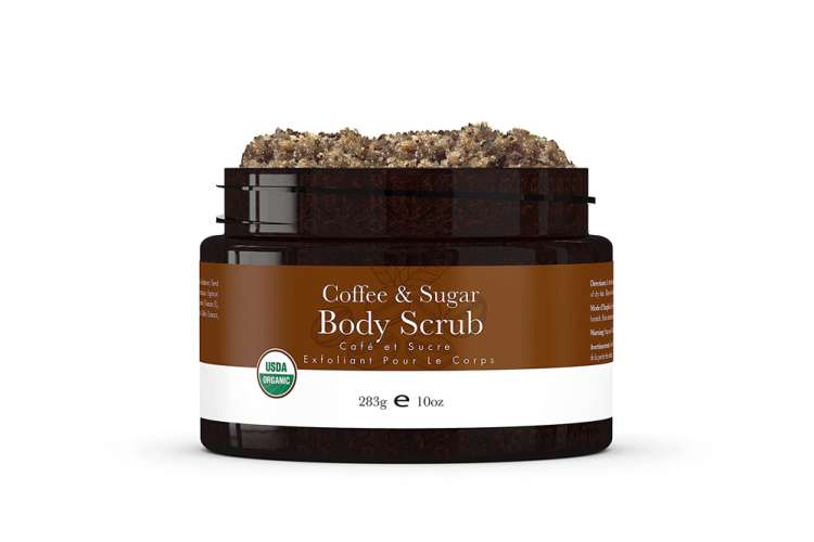 organic body scrub made with coffee