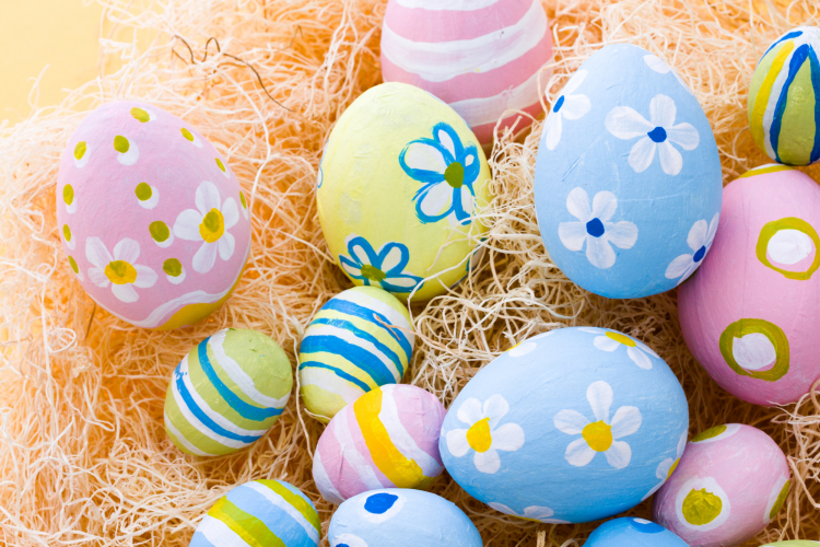 decorated easter eggs