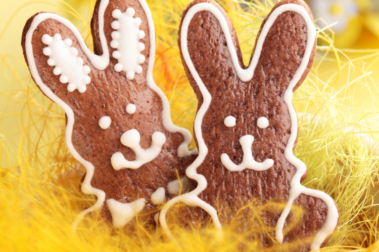 easter bunny gingerbread cookies