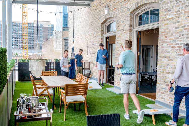 play cornhole for a fun employee appreciation day idea