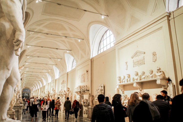 visitors at a museum