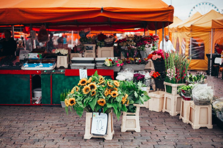 visit a farmers market for a fun summer date idea