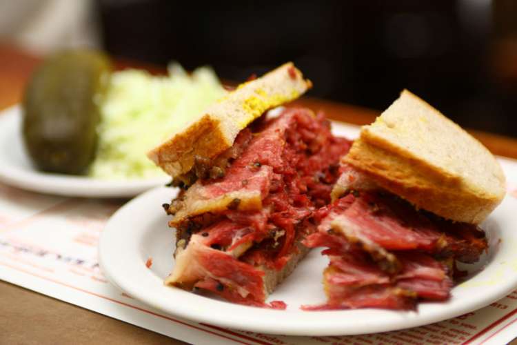 A sandwich from Schwartz’s Deli in Montreal