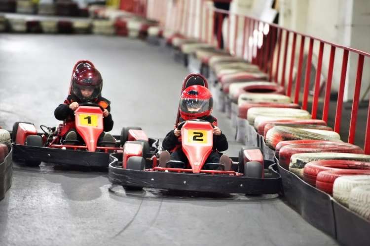 go-karting is an exciting date idea in denver