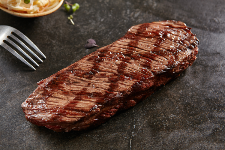 denver steak with grill marks