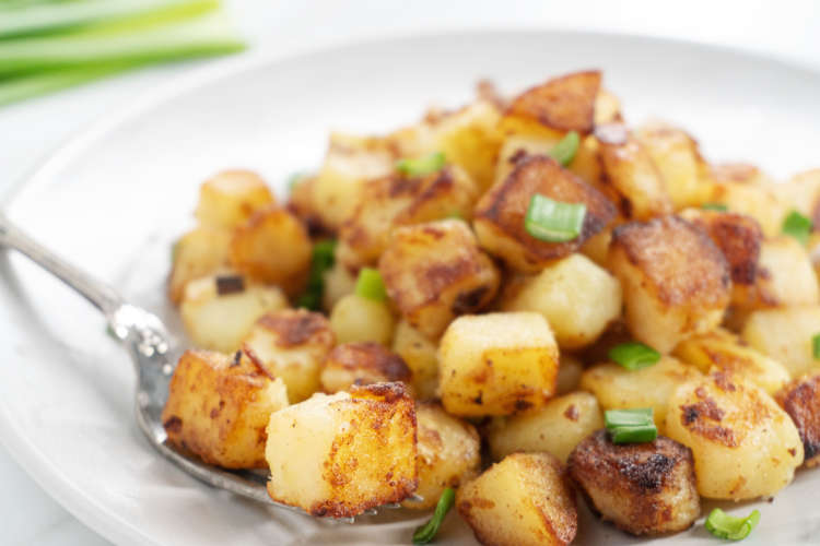 crispy skillet breakfast potatoes is a delicious vegan breakfast