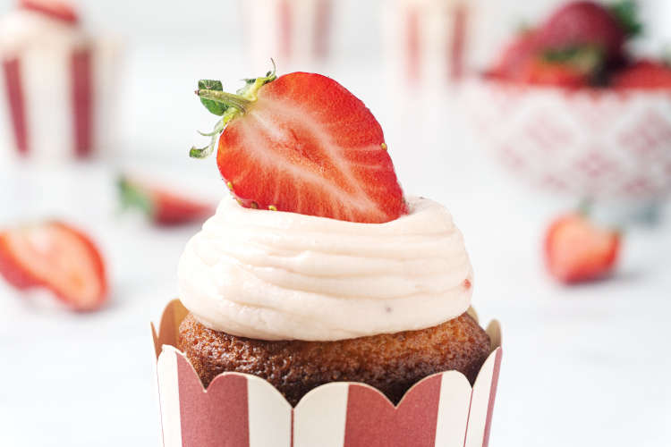 strawberry shortcake cupcakes are a delightful summer dessert