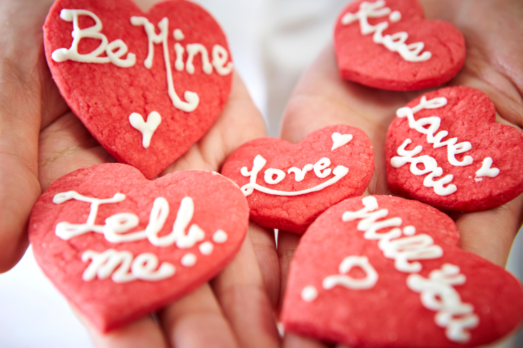 valentine's day heart cookies