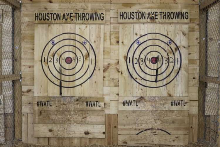 bullseye wall at houston axe