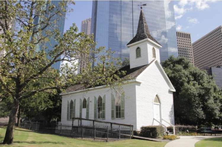 historical church that is part of the houston heritage society