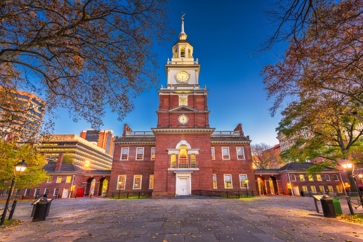 independece hall in philadelphia