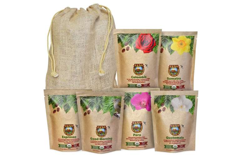 assorted coffee sachets from java planet