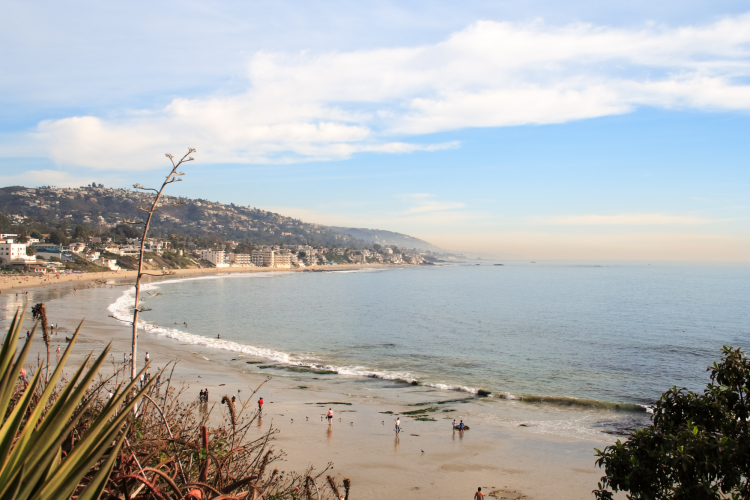 shoreline of laguna beach, california