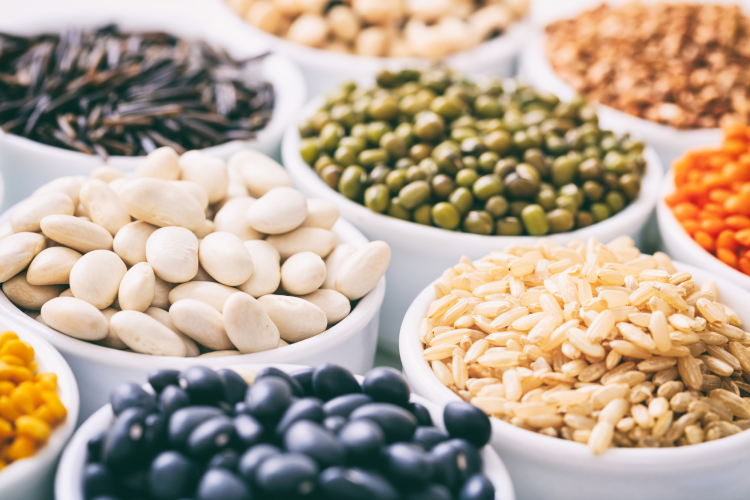 dried beans, grains and legumes