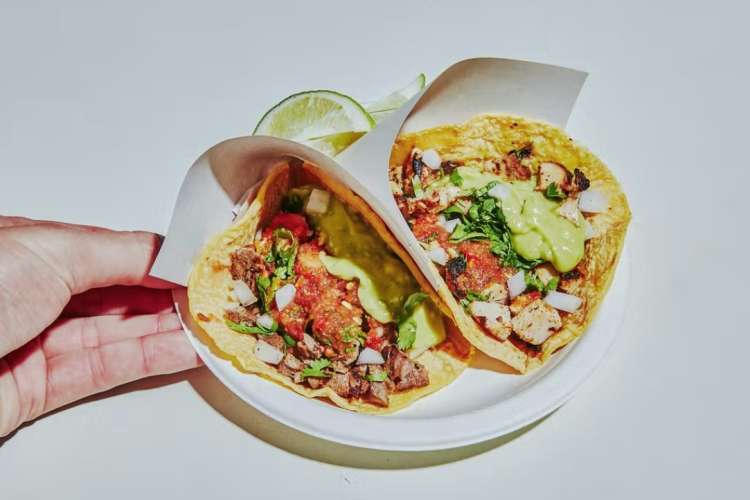 tacos from los tacos no. 1 are a classic nyc food