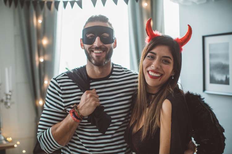 couple at a costume party