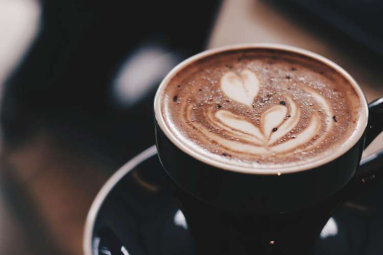 latte art in a mug