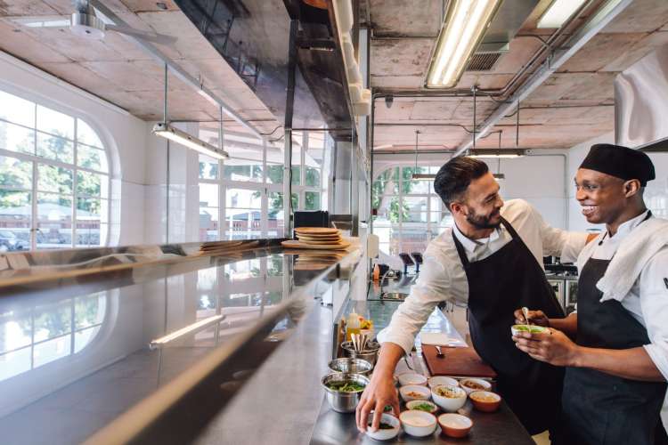 a pantry chef preparing cold dishes