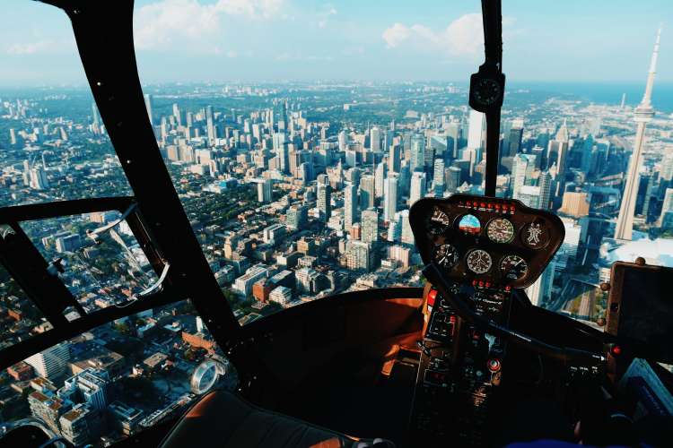 take a helicopter tour for a special and unique 40th birthday party idea