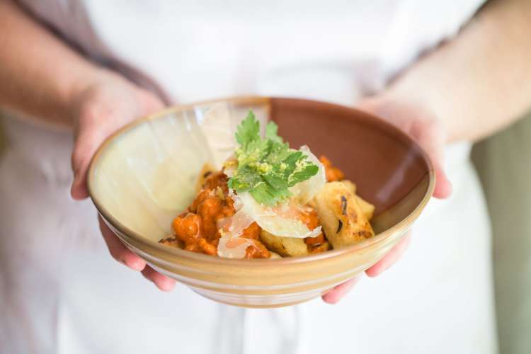 private chef with plated dish