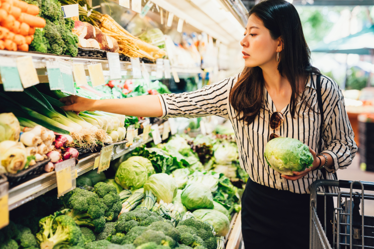 woman shopping for produce 