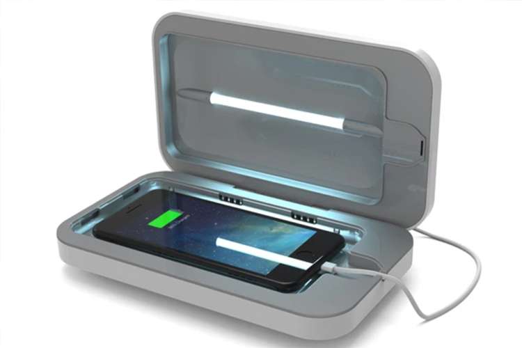 a smartphone uv sanitizer is a handy gift for employees