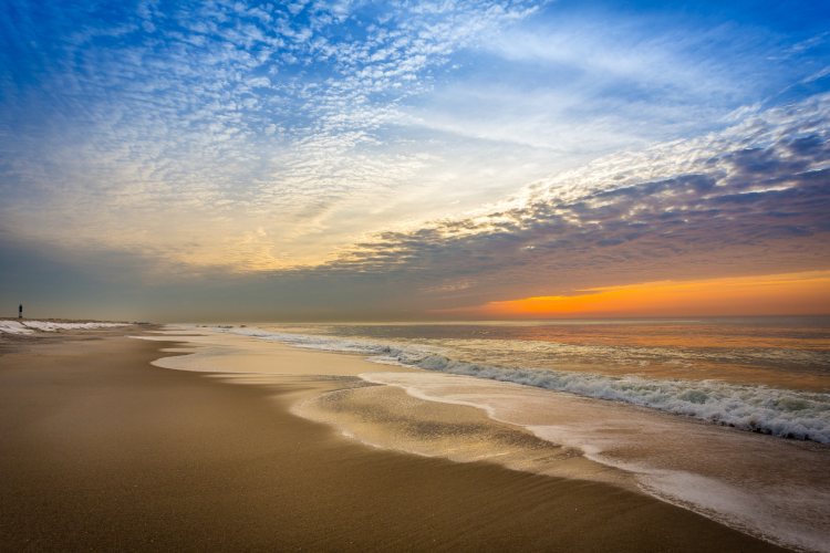 robert moses beach on long island at sunset