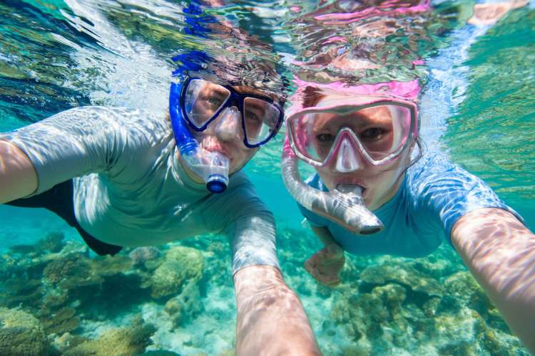 Snorkeling is a great alphabet date idea for s.