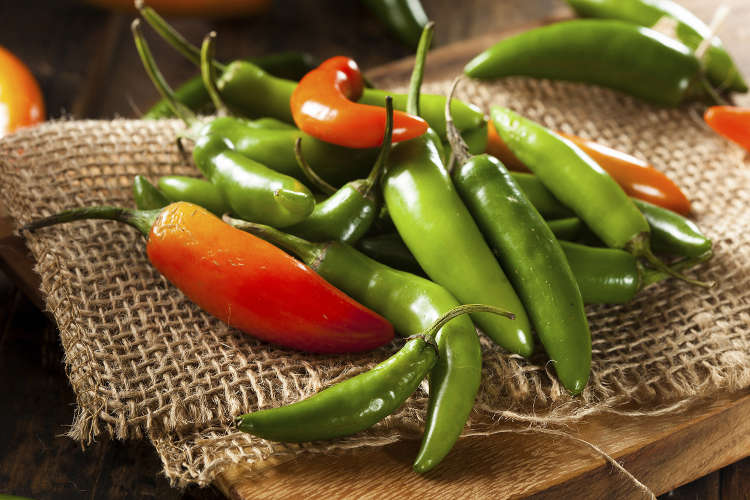 serrano hot peppers have a Scoville unit of 25,000