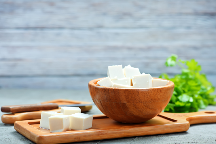 silken tofu in a bowl