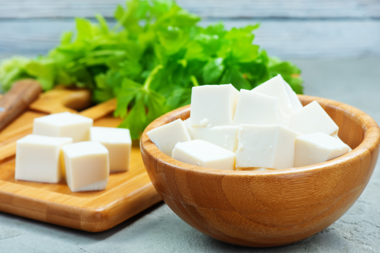 silken tofu in a bowl