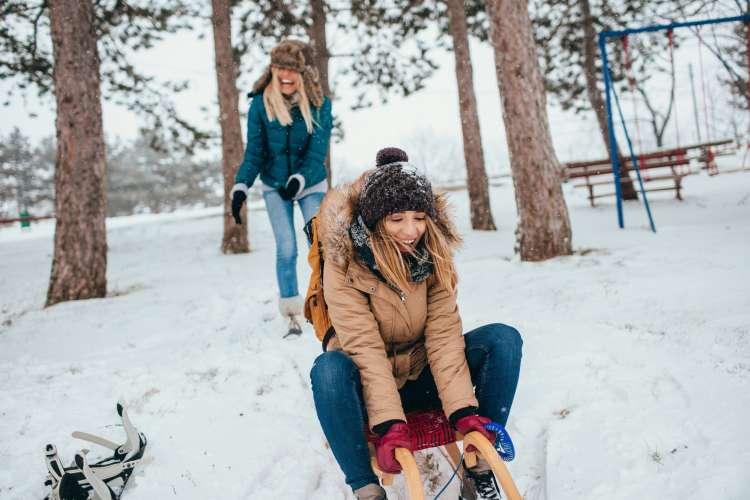 sledding is a classic winter date idea