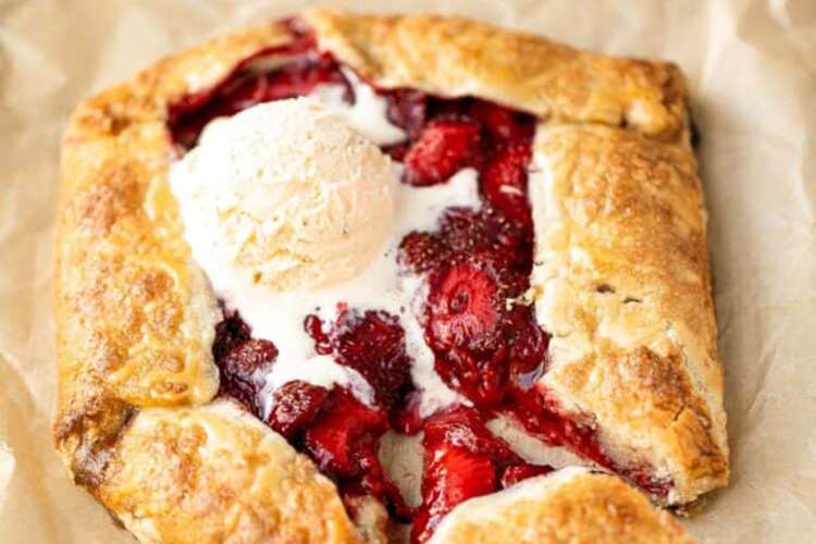 strawberry galette is a rustic strawberry treat