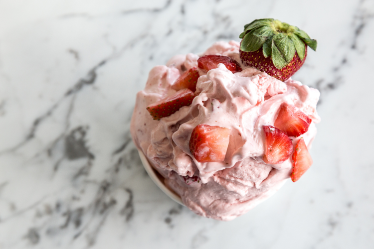 homemade strawberry ice cream