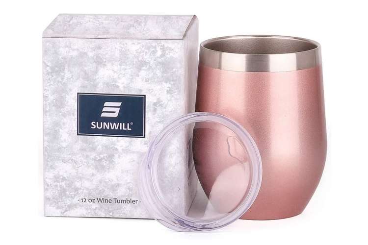 SUNWILL Travel Coffee Mug With Lid Insulated Tumbler Navy Blue 20 fl. oz.