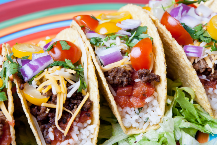 a taco bar is a fun graduation party idea