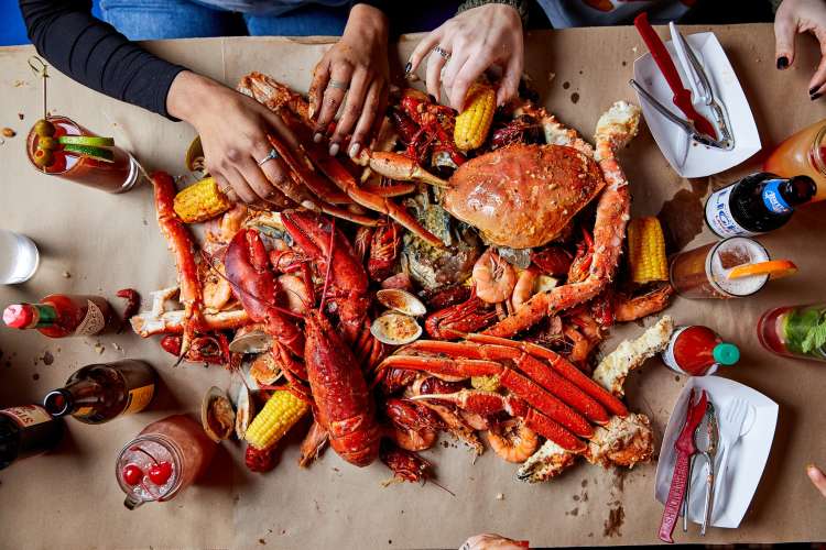 loster and crab legs at the boil nyc